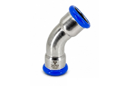 TAVINOX Oblúk 45° FF 15 mm AISI 316L PN16