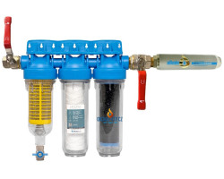 IPS ALKALEX™ Home - HYDRA TRIO SET 1", změkčovač vody - HORIZONTÁLNÍ
