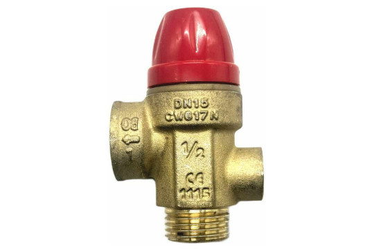 TIEMME pojistný ventil s připojením na manometr G1/4" 1/2" x 1/2" 1,5 BAR MF