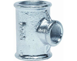 Pozink T-kus redukovaný 1" x 3/4" x 1"