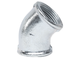Pozink koleno 45° FF 1/2" 