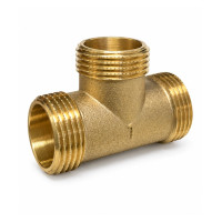 Mosazný T-kus MMM 3/8" s vnějšími závity PN16 Mosazný T-kus MMM 3/8" s vnějšími závity PN16