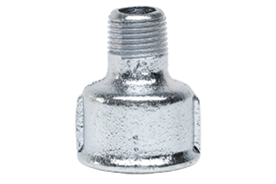 Pozink nátrubek redukovaný dlouhý 1" x 1/2"