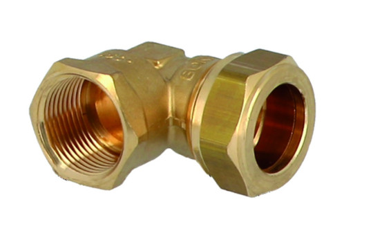Mosazné svěrné koleno - vnitřní závit 1/2" x 18 mm