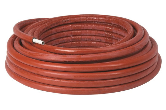 PEXc-AL-PEXc předizolovaná trubka 16x2,0mm, vícevrstvá s 10mm izolací, červená