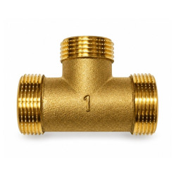 Mosazný T-kus MMM 3/8" s vnějšími závity PN16