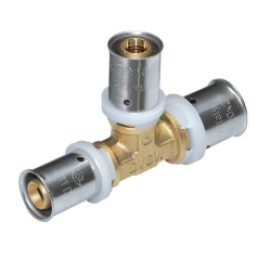 PEXAL T-kus redukovaný 20 x 16 x 18 mm - Lisovací tvarovka (TH) PN10, 100°C