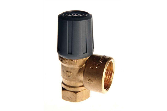 DUCO ventil pojistný 5/4“×6/4“, 2,5bar, 649kW, membránový, závitový, topení, mosaz