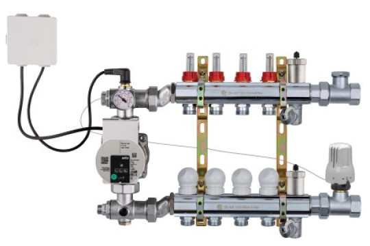 TOPHEAT RPT10-05 rozdělovač s mísením a elektronickým čerpadlem, 5 okruhů