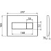 TOPheat ovládací tlačítko 247x165mm, pro předstěnové instalační systémy, plast, chrom/mat