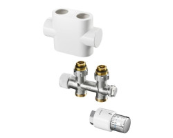 Připojovací sada Multiblock T/UNI SH pro koupelnová otopná tělesa, přímá, bílá