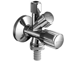 SCHELL COMFORT Kombinovaný ventil 1/2" x 3/4" x 3/8" - Chrom