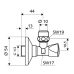 SCHELL SANLAND rohový ventil 1/2"x3/8", chrom
