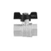 Kulový ventil BLACK 3/4" FF Motýl PN40 185°C PLNOPRŮTOK