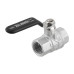 Kulový ventil BLACK 1" FF páka PN40 185°C PLNOPRŮTOK