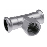 INOXPRESS BIG SIZE T-kus vnitřní závit 76,1 x 3/4" x 76,1mm