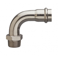 Frabopress INOX koleno 90° prodloužené s vnějším závitem 18 mm x 1/2"