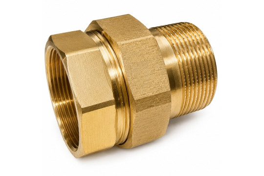 Mosazné šroubení přímé 5/4" s plochým těsněním, PN16