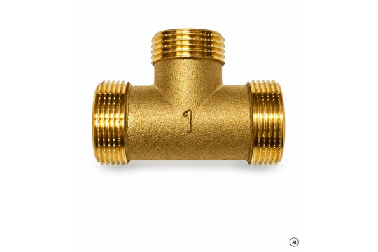 Mosazný T-kus MMM 1/2" s vnějšími závity PN16