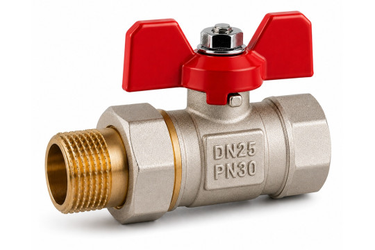 Kulový kohout MF 3/4" SE ŠROUBENÍM PN30 Motýlek, UCPÁVKA, plnoprůtok