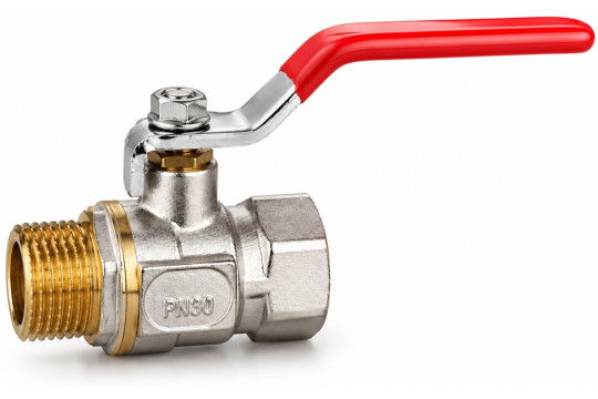 Kulový kohout MF 1/2" s UCPÁVKOU, Páka, PN30