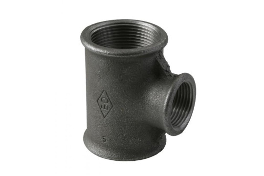 Černý t-kus redukovaný 5/4" x 3/4" x 5/4" FFF