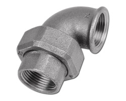 Černé šroubení rohové 90° FF 5/4"