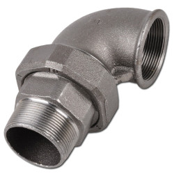 Černé šroubení rohové MF 1/2"