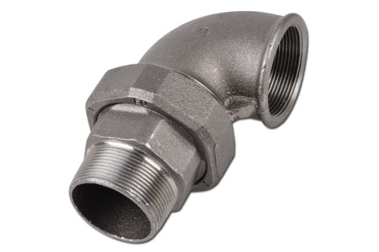 Černé šroubení rohové MF 1/2"