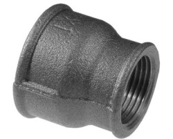 Černý nátrubek redukovaný 6/4" x 1/2"