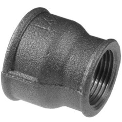 Černý nátrubek redukovaný 1/2" x 3/8"