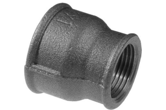Černý nátrubek redukovaný 1/2" x 3/8"