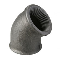 Černé koleno 1/2" FF 45° Černé koleno 1/2" FF 45°