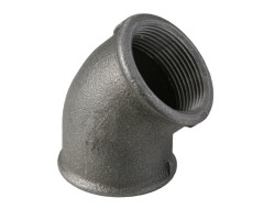 Černé koleno 1/2" FF 45°