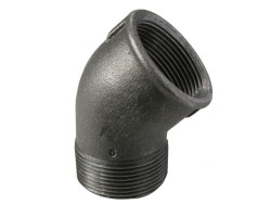 Černé koleno 3/8" MF 45°