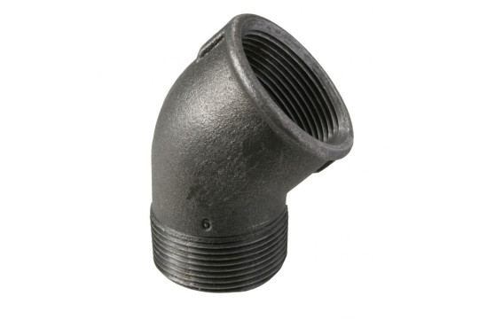 Černé koleno 5/4" MF 45°