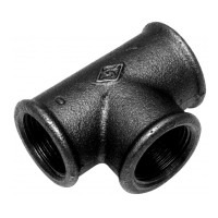 Černý t-kus 3/8" FFF Černý t-kus 3/8" FFF