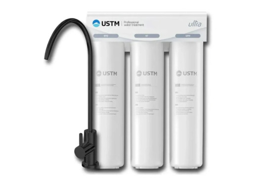 Kuchyňský filtr USTM ULTRA s černou baterií (mikroplasty, chlór, tvrdost)