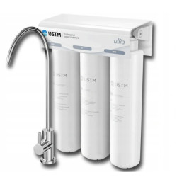 Kuchyňský filtr USTM ULTRA s baterií chrom (mikroplasty, chlór, tvrdost)