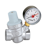 Regulátor tlaku vody 5334 1/2" CALEFFI PN16 R. 1-6 BAR, s manometrem 0-10 BAR Regulátor tlaku vody 5334 1/2" CALEFFI PN16 R. 1-6 BAR, s manometrem 0-10 BAR