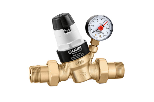 CALEFFI 5350H Regulátor tlaku vody 3/4" s manometrem, PN25, Tmax 80°C CALEFFI 5350H Regulátor tlaku vody 3/4" s manometrem, PN25, Tmax 80°C