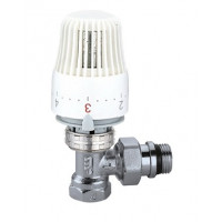 CALEFFI 220S Termostatický radiátorový ventil rohový DN10 - 3/8" PN10 s hlavicí 403 CALEFFI 220S Termostatický radiátorový ventil rohový DN10 - 3/8" PN10 s hlavicí 403