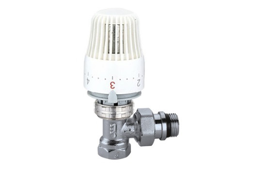 CALEFFI 220S Termostatický radiátorový ventil rohový DN20 - 3/4" PN10 s hlavicí 403 CALEFFI 220S Termostatický radiátorový ventil rohový DN20 - 3/4" PN10 s hlavicí 403