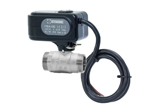 ESBE MBA 122 Kulový ventil 2-cestný s pohonem DN15 - 3/4" Kvs 20 m3/h