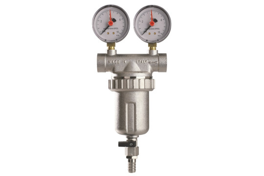 F.A.R.G. 600M Filtr s proplachem DN32 - 5/4" PN16, 400mcr, 80°C, s manometry