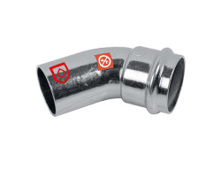 FRABOPRESS C-STEEL oblouk 22 mm 45° M x F