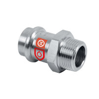 PRESS C-STEEL Přechod vnější závit PRESS C-STEEL Přechod vnější závit