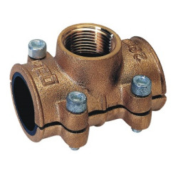 BRASS MB - třmen s navrtávkou z mosazi (CU 18 mm x 1/2")