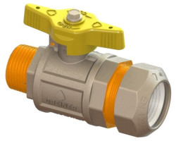 Plynový kohout na PE s vnějším závitem 2" x 63mm