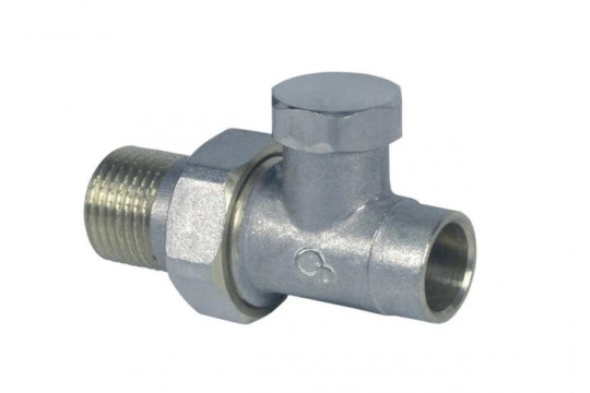 V&G 409D CU15 x 1/2" Radiátorové regulační šroubení přímé, pájecí 
